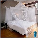 EVEN NATURALS Luxus MOSKITONETZ Doppelbett, großes Mückennetz für Bett,...