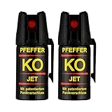 KO Pfefferspray Jet | Fog Verteidigungsspray | Abwehrspray Hundeabwehr |...