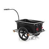 Wiltec Fahrrad Lastenanhänger 158x69x51 cm bis 80 kg, Fahrradanhänger mit...