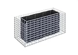 GABIONA - Gabionen Hochbeet HxBxT: 120x50x50 cm - Eckiger Gabionenkorb als...