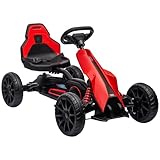 HOMCOM Gokart, Kinderfahrzeug mit verstellbarem Sitz, Tretfahrzeug,...