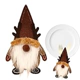Besteckhalter für Weihnachten – Filz-Zwerge, Utensilien-Organizer mit...