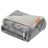 Feandrea wasserdichte Hundedecke, Sherpa Fleece Haustier Decke für kleine...