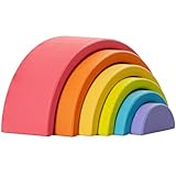 Merle Toys® Regenbogen aus Holz: Montessori Spielzeug ab 1 2 3 Jahren,...