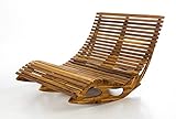 Chillroi® Ergonomische Doppelschwungliege XXL Saunaliege aus Akazienholz...
