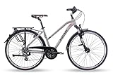 HEAD Women's Revelo 1.0 Joy Trekking Bike, Matt Grey/Red, 50
