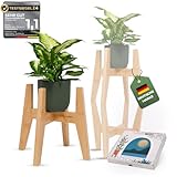URBAN NEST Pflanzenständer Holz verstellbar und stapelbar - Premium...