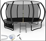 Flamaker Trampolin Outdoor, Ø 366/427cm Gartentrampolin mit Netz, TÜV...