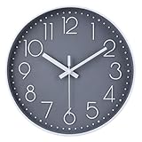 jomparis 30cm Lautlos Wanduhr Funk Modern Analoge ohne Ticken Funkuhr...