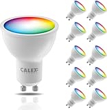 CALEX Smart GU10 Lampe, Mit App und Alexa Sprachsteuerung (5W), Wifi LED...