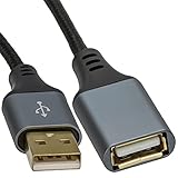 kenable Pro Hochgeschwindigkeitskabel, USB 2.0, 24 AWG, Metall, A-Stecker...