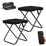 HuaMuDM 2 Stück Camping Hocker Tragbarer Klapphocker,30 cm...