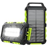 Solar Powerbank 26800mAh PD 15W Tragbares powerbank solar USB C Outdoor...