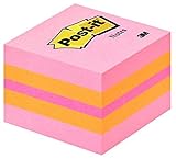 Post-it 2051-P Haftnotiz Würfel Mini 51x51 mm, 400 Blatt...