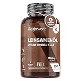 Omega 3 Vegan - Aus Leinsamenöl - 2000mg Leinöl in 2 Kapseln - 180...