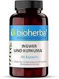 Ingwer + Kurkuma Kapseln Hochdosiert 60 Kapseln Curcumin Curcuma extrakt...