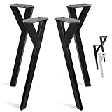 Natural Goods Berlin 4er Set Y Legs Tischbeine (Schwarz, 72 cm) -...