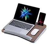 Vigo Wood Laptopkissen, Tragbarer Laptoptisch mit Kissen, Weichem...