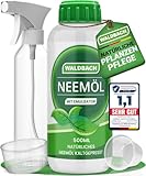 WALDBACH® Neemöl mit Emulgator [500ml] - Natürliches Neemöl für...