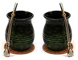 Mate-Tee becher Set für zwei | Keramik yerba mate tee tasse Roches...