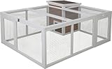Kerbl Pet Freilaufgehge mit integrierten Unterschluphaus 132x102x59 cm