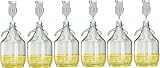 lilawelt24 6 x Set 5L Bügelflasche + Stopfen + Gärröhrchen Weinballon...