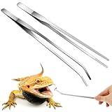 2 Stück Gebogen Aquarium Pinzette Lang 27 cm Pinzette Edelstahl,Pinzette...