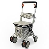 Mobiclinic®, Einkaufstrolley Rollator, Gehwagen mit großer Einkaufstasche...