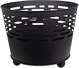 Trendyshop365 Feuerkorb Garten Feuertonne Ø45 x 35 cm Schwarz Metall Rund...