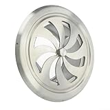 Lüftungsgitter, Edelstahl Rund Lüftungsrosette Drehgitter, regulierbar...