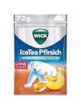 WICK IceTea Pfirsich Hustenbonbons mit kühlendem Menthol und Mate-Extrakt,...