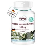 Bacopa Monnieri Extrakt 500 mg - 60 Kapseln - Standardisierter Extrakt -...