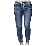 Betory Shaping Skinny Damen-Jeans mit Laterne zum Schnüren, mittlere...
