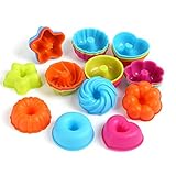 LIHAO 24 x Muffinförmchen Silikon Mini Gugelhupfform Kuchenform Klein...