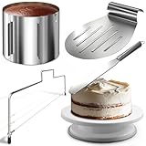 4smile Torten-Zubehör-Set 5 Teile - Tortenring verstellbar hoch 20 cm +...