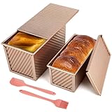 RMIVEGLIA 2 Stück Brotbackform mit Deckel – Antihaft Toastbrot Backform...