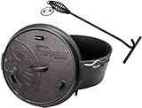 Petromax ft6 Feuertopf mit Füße Dutch Oven Set inkl. Deckelheber...
