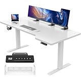 JUMMICO HöHenverstellbarer Schreibtisch 160 x 70 cm L-Förmiger...