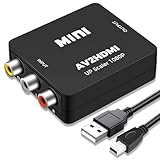 Jewan RCA auf HDMI Konverter, AV auf HDMI Adapter, 1080P RCA Composite CVBS...
