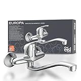 EISL NI161EUCR EUROPA Wandwasserhahn Chrom, Wand-Spültischarmatur 360°,...