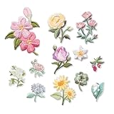 14 Stück Aufbügeln Blumen Bestickte Aufnäher, Hochwertige...