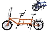 YXWJ Klassisches Tandem -Fahrrad - Stadt Tandem Folding Bicycle, Faltbare...