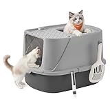 Feandrea Katzenklo groß XXL, Katzentoilette mit Deckel, mit Schaufel und...