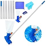 Poolsauger Staubsauger,Pool Staubsauger mit 2.1M Verstellbarem Stab,Neuer...