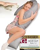 Traumreiter Schwangerschaftskissen Memory Foam Hybrid Kissen mit Bezug...