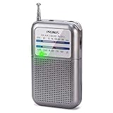PRUNUS DE333 Mini Radio Batteriebetrieben, AM FM UKW Mittelwellenradio mit...