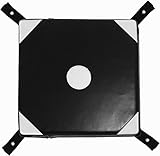 BAY Wall Catcher Wandschlagpolster 34 x 34 cm weiß schwarz Leder PU Sport...