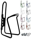 Flaschenhalter Fahrrad Schwarz aus Aluminium Extra Verstärkt für Rennrad...