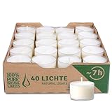 Wenzel Teelichter 10h – 40er Set vegane Raps-Teelichter – CO2-neutral,...