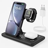 Wireless Charger 3 in 1, Inductive Charging Station, 15W Charger...